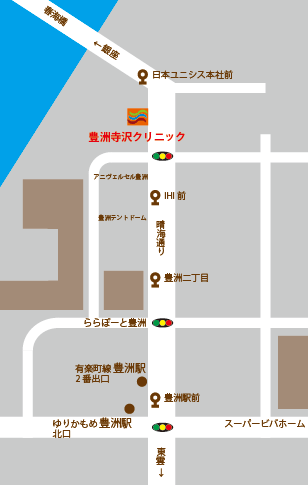 豊洲寺沢クリニックの地図